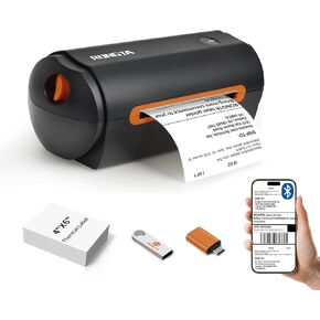 Rongta Bluetooth Thermal Shipping Label Printer, 4x6 Wireless Label Maker for Shipping Packages & Small Business, Compatible with Android iOS, Mac & Windows, Ebay, Amazon, Shopify, USPS, Etsy