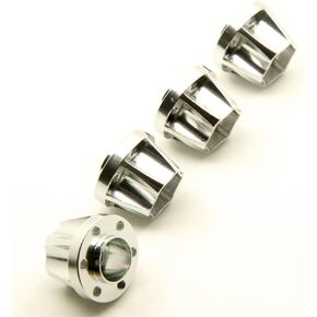 Rclions 4pcs محولات Rc Whex Huts لمحولات 1/10 RC Crawler Car 1.9 Beadlock Wheel Rim (Silver)