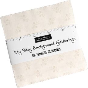 Itty Bitty Background Gatherings Charm Pack by Primitive Gatherings; 42-5" Precut Fabric Quilt Squares