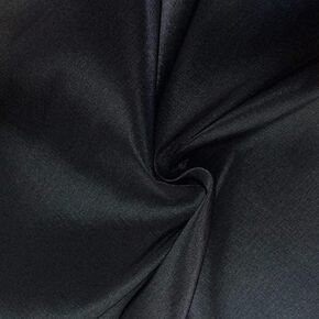 FabricLA 100% Polyester Taffeta Fabric - Non-Stretch Solid Fabric by The Yard - Evening Gowns, Costumes, Linings etc (1 Yard, Black)