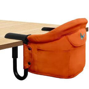 Hook on High Chair,High Chair for Babies and Toddlers 6-36 Months,Portable and Foldable High Chair for Home and Travel-Includes Storage Bag(Orange)