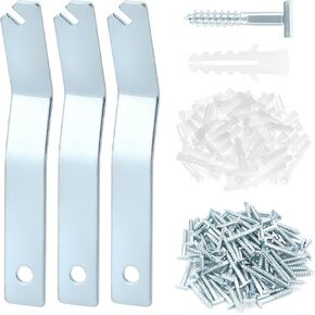 QWORK T-Screw Security Hangers, 100 Pcs T Head Security Screw & 3 Pcs T Screw Wrench- Secure Picture Frames to Lock Artwork
