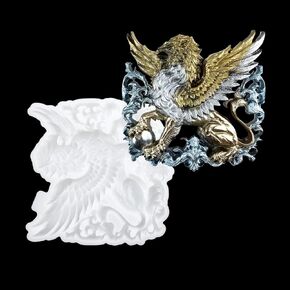 غريفين راتنج قالب 3D قوالب السيليكون الجدار شنقا راتنج القالب ديكور إيبوكسي راتنج القوالب جدار الفن السيليكون لقوالب راتنج الايبوكسي ديي فنية خزائن الجدار خزائن الباب (قالب غريفين)