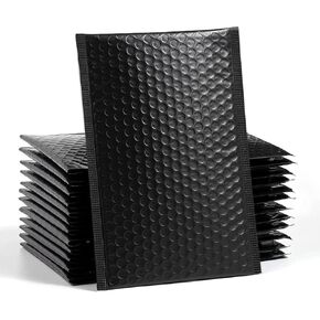 10 Pack Padded Envelopes 9x12 inch,Poly A4 Bubble Lined Wrap Self-Seal Waterproof Shipping Bags Packaging for Business and Home(Black)