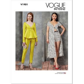 Vogue Misses' Tops, Shorts and Pants Sewing Pattern Kit, Design Code V1901, Sizes 16-18-20-22-24