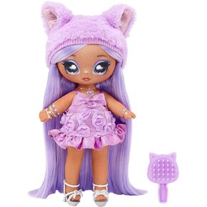 نا! نا! نا! مفاجأة أحلى GEMS ™ Valentina جميلة 7.5 بوصة دمية جملة من الحجر المولد مستوحى من الشعر الأرجواني ، فستان ساتان وفرشاة ، مقبولة ، لعبة هدية رائعة للأطفال الفتاة 5 6 7 8+ سنوات
