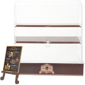 Miniature Bakery Display: 1:12 Scale Cake Cabinet Mini Food Display Case Mini Dessert Display Case for Dollhouse Bakery Kitchen