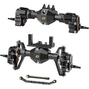 محاور بوابة نحاسية تم تعيينها لـ 1/18 Redcat Ascent-18 RC Rock Crawler-المحاور الأمامية والخلفية مع تروس الصلب ، وركوب الأركان ، وترقية روابط التوجيه
