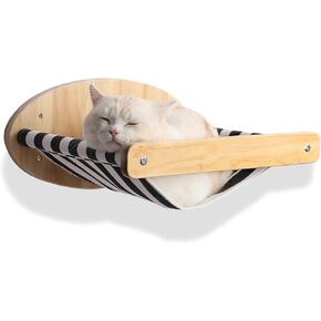 Cat Scratching Staircase, Wooden Climbing Platform for Cats, Stairway Design Climbing Shelf Wall Mounted, Four Step Kitty Stairway with Jute Sisial Cats Jumping Platform (Flat-Ladder) in Kuwait