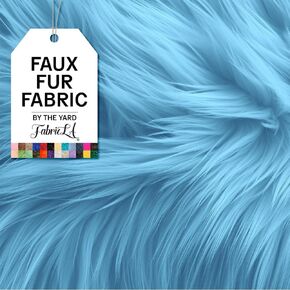 Fabricla Faux Fur Fruct By The Yard - Fur Craft Fur - 18 "× 60" بوصة - نسيج فرو لإمدادات الحرف ، مشاريع فروي DIY ، الخياطة ، الديكور ، تنجيد ، أرجوانية ، نصف الفناء
