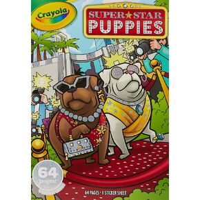 Crayola Superstar Puppy Coloring Book & Sticker Sheet, 64 Pages, Gift
