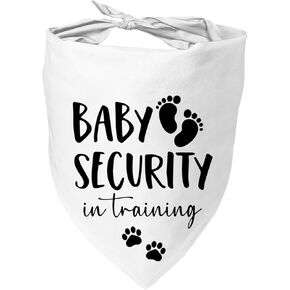Baby Security Dog Bandana - تكشف الحمل عن ملحق للكلاب (أسود)