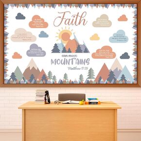 GISGFIM 40PCS Can Faith Can Moving Bulletin Board Set Moving Moving Moving Bulletin Decor Decor