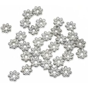 200 PCS زهرة الفواصل الخرز التبتي 4MM ديزي زهرة رقيقة رونيللي فاصل حبة مسطحة حبة مسطحة لجوار سوار المجوهرات صنع المجوهرات 1111