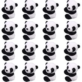 16 PCS Finger Panda Plush 4 Inch Panda Cartain Cartain Stare Stand Stand Clips Memo Clips حامل صور PANDA TOUY TOUY TOUY TOUN