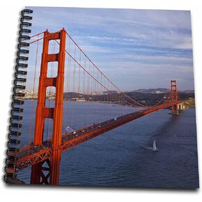3Drose DB_88313_2 Golden Gate Bridge ، San Francisco ، California-US05 CHA0139-Chuck Haney-Memory Book ، 12 by 12 "