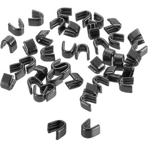 uxcell 80pcs Zipper Slider Retainers ، #3 U شكل Us سدادات أعلى سوستة مغلق للاستعدادات للمعاطف بديل للخياطة DIY ، نغمة فضية