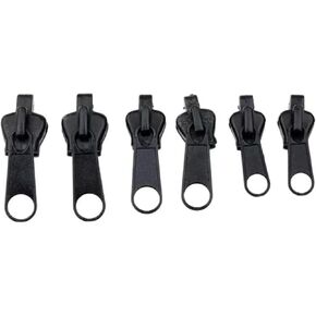 6 PCS Fix zip puller ، zip slider repair ، مجموعة السوستة ، إصلاح حزمة استبدال الإنقاذ القابلة للإزالة سحاب ، لخياطة الملابس ، سترة ، سحابات على الظهر