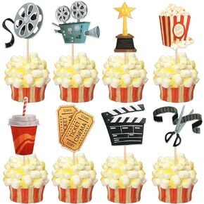 Rsstarxi 40 حزمة Alice Cupcake Topcake Topcake Butterfly Flower Bowl Clock Clock Eat Me Cupcake تختار ديكورات كعكة الشاي لحفلة الطفل عيد ميلاد في بلاد العجائب.