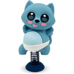 الرقص راقصة لوحة القيادة - قطة Bobblehead Plughious في أظاف ضيقة مع اللسان - لعبة لوحة معلومات مضحكة - بلاستيك ناعم مع لوحة لاصق لمحبي القط
