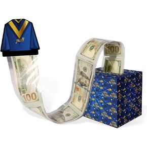 Graduation Money Box, Happy Graduation Money Pull Box Gift 2024 Grad Surprise Gift Pull Money Box Grad Gifts, Graduation Money Holder for Cash with Pull Out Card DIY Set, with 50PCS Plastic Bags-H01