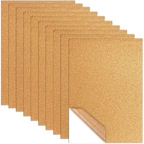 10pcs Self-Adhesive Cork Sheets,11.81x8.27x0.04 Inch Backing Pads for Coasters, Tiles with Adhesive Back, Coasters, Plant Pads, and DIY Craft Boards for Wall Decor and Handmade Projects