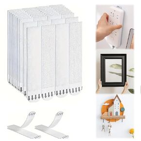 Large Picture Hanging Strips Heavy Duty, Multifunctional Adhesive Tape Wall Strips, Removable Damage Free Wall Picture Hangers Without Nails Refill Adhesive Poster(48PCS)