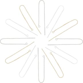UniCraftale 12pcs 100mm 3 ألوان خيوط الأذن أقراط المعاد