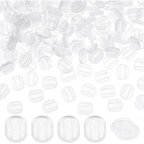 PH PandaHall 200pcs Clear Earring Cushions Clear Earring Pads 10.5x8mm Soft Earring Clip Pads Plastic Earring Pads Earring Pads Backs Replacement for Clip on Earring DIY Crafts Earrings Jewelry Making