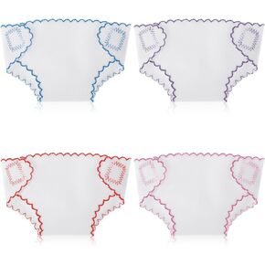 Giantree 4PCS Doll Doll Diapers Intelder ، حفاضات دمية قابلة لإعادة الاستخدام ، وملحقات دمية الطفل 12 بوصة ، وتناسب دمية Baby (4)