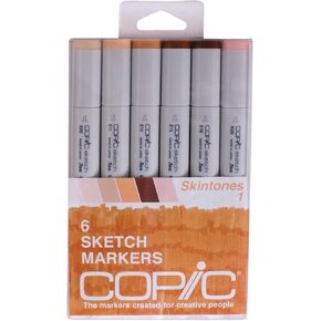 علامة copic skst6 sketch sketch نغمات البشرة 1 علامة (حزمة 6)