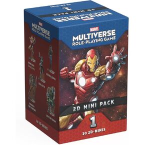 Marvel Multiverse RPG 2D Mini Pack #1 - الأبطال والأشرار الأيقونية! 10 أدوات أكريليك مع قواعد وبطاقات جامع ، لعبة استراتيجية للأطفال والبالغين ، تتراوح أعمارهم بين 14+ ، 2-4 لاعبين ، صنعها CMON
