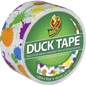 Duck Brand 281026 شريط لاصق مطبوع ، شوارب ، 1.88 بوصة × 10 ياردة ، لفة واحدة