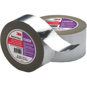 3M Venture Tape 1520CW Aluminum Foil Tape – 2.83 inches x 150 feet, 1.8 mil Thickness, Cold Weather Solvent Acrylic Adhesive, High Strength, Conforms to Irregular Surfaces