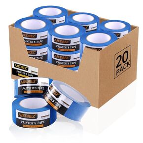 Ajedrez Blue Painters شريط عرض 2 بوصة (10 لفات - 1.88 بوصة × 60 عامًا) ، شريط تقنيع واسع للطلاء على الحائط للأغراض العامة ، يزيل تحسين المنزل بسهولة دون ترك بقايا لزجة