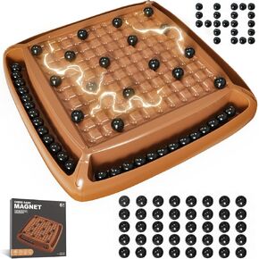 لعبة Magnetic Game Chess ، Game Game Games for Kids 6-8-12 ، لعبة Magnet Chess للبالغين ، لعبة عائلية للأطفال والبالغين ، لعبة مغناطيسية مع 40 قطعة ، هدايا عيد ميلاد ممتع للأطفال (براون)