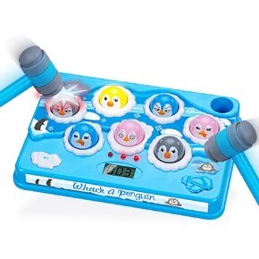 FS Whack Penguin Toys for Ages 3-5 Year Old Boys and Girls, Whack A Mole Game for Toddler,Interactive Educational Toys for 3 4 5 6 Year Old Boy Girl, Whack Mole Toy for Kid with 2 Hammers, 36 Levels