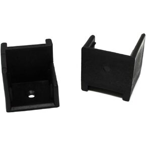 1 Pc Black Right Hand Hinge with Ribs, Anti-Rattle Pontoon Gate Door Stop for 1-1/4" Square Tubing, Injection Molded Pontoon Door Stop, Screw Included, Direct Mounting with 1#10 Screws