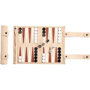 Backgammon Game Set - Roll up Board Games- Portable Travel Backgammon for Companion. Multiple Colors