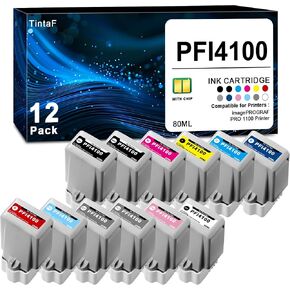 استبدال خراطيش حبر PFI-4100 لـ Canon PFI4100 خراطيش حبر Canon ImagePrograf Pro 1100 حبر الطابعة 12 (MBK/PBK/C/M/Y/R/GY/B/PGY/PC/PM/CO)