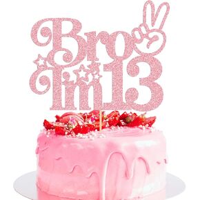 ephlyn 1pcs Happy 13th كعكة عيد ميلاد Topper ، مراهق رسميًا 13 كيك ديكور ، إخوانه أنا 13 ديكورًا ، مراهقة مضحكة للزخارف عيد ميلاد 13 in Kuwait