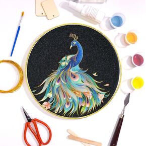 Cloisonne Filgree Monamel Paint by Numbers Kit ، كلها في واحدة مع أدوات ، حرفة DIY ، بداية للبالغين والمبتدئين ، تعليمات سهلة ، هواية للبالغين المراهقين من كبار السن ديكور المنزل المصنوع يدويًا