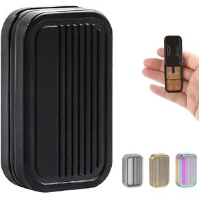 Tidget Slider 3 Layer EDC Gadgets Toy ، ألعاب Metal Magnetic Magnetic Haptic للبالغين القلق/اضطراب فرط الحركة ونقص الانتباه/تخفيف الإجهاد ، هدية لصديقها والزوج والأب (أسود)