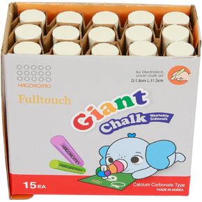Hagoromo fulltouch chalk 1box ، غير سامة ، بدون غبار [15pcs/أبيض]