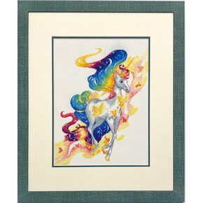 RIOLIS - Fairy Unicorn 1939, Cross Stitch Kits 9½" x 11¾", Cross Stitch Kits for Beginners & Advanced, Crossstitching Kit Adult, Embroidery Counted Stitching Kit
