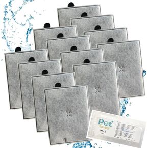 12-PACK- Large Replacement Filter Cartridges for Aqueon– Dual-Sided, Activated Carbon, Enhanced Filtration- L, with water test strips