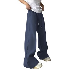 COZYEASE Men's Sweatpants Athletic Drawstring Waist Wide Leg Sweatpants Casual Baggy Pants with Pockets