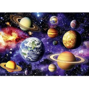 Ceovr Planets مجموعات فن الماس للبالغين ، 5D DIY الكون الكامل الكون الكون اللوحة DOTS CRYSTAL GEM ART ، KITS CRAFTS KITS ARTS والحرف اليدوية ، ديكور الجدران للمكتب المنزلي 12x16inch ، نجوم الفضاء