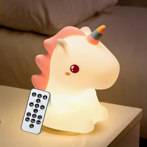 Unicorn Toys Night Light for Kids,16 Colors Kids Night Light, Silicone Baby Night Light, Dimmable Toddler Night Light, Rechargeable Night Light for Kids, Protable Nightlight for Kids Room Girls Gifts in Saudi Arabia