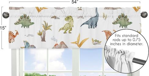 Sweet Jojo Designs Jungle Animals Window Treatment Valance Dark Hunter Green Yellow Grey Rust Orange Black and White Wildlife Safari Animal Gray Elephant Giraffe Lion Monkey Leopard Cheetah Zebra Bird in Kuwait